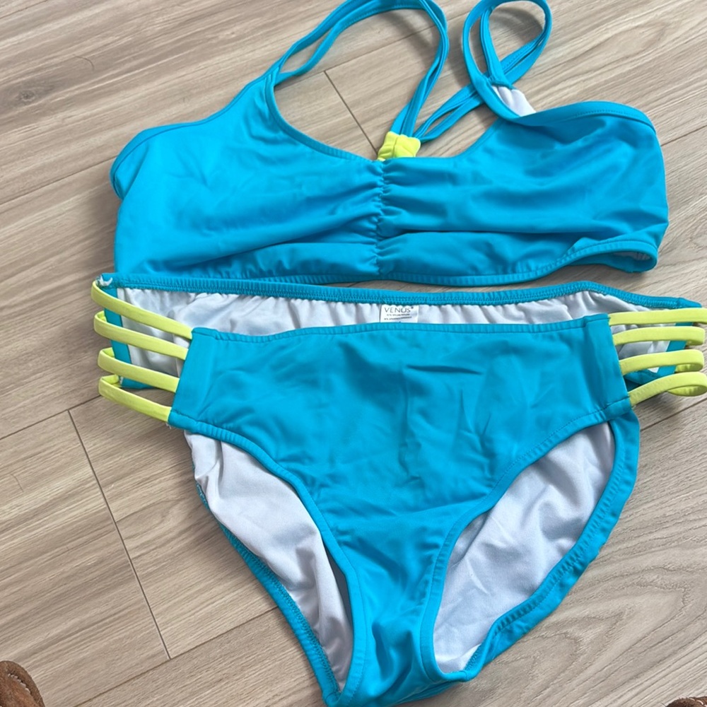 VENUS Blue and Yellow Bikini Sporty Chic